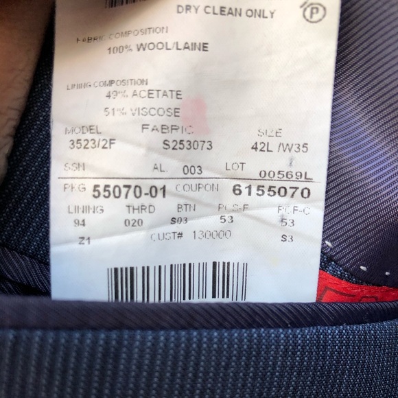 NW Ermenegildo Zegna Trim Fit Made in USA, 42L/W35 - Picture 6 of 8